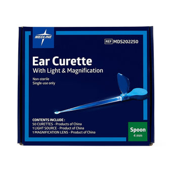 compare product Medline Lighted Spoon Ear Curette,  Spoon, 2.5 mm, 200/BX, MDS202203
