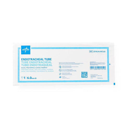 Medline Nasal Pre - Formed Cuffed Endotracheal Tube, 8.0 mm, 10/BX, DYNJAANC80 - A Medi Supplies
