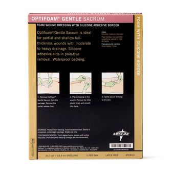 compare product Medline Optifoam® Gentle Silicone Adhesive Foam Dressing with Border, 7