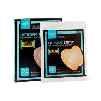 compare product Medline Optifoam® Gentle Silicone Adhesive Super Absorbent Foam Dressing with Border, 6.75
