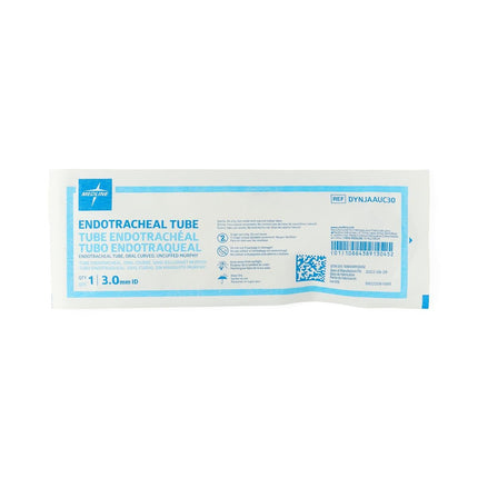 Medline Oral Pre - Formed Uncuffed Endotracheal Tube, 3.0 mm, 10/BX, DYNJAAUC30 - A Medi Supplies