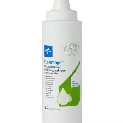Medline PureImage Ultrasound Gel, Nonsterile, Clear, 8.5 oz. Squeeze Bottle with Flip - Top Cap,12/Case, CTR001305 - A Medi Supplies