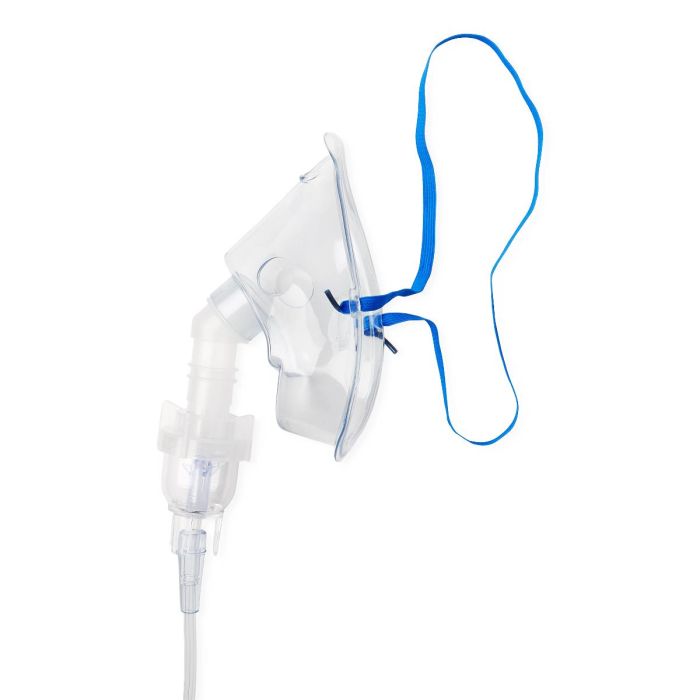 Medline Single - Use Handheld Nebulizer Kit with Mask and Tubing, Adult, Tubing: 7' (2.1 m), 50/CS, HCS4485 - A Medi Supplies