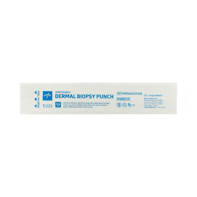 Medline Sterile Biopsy Punch, Diameter 1.5 mm, 50/BX, MDS0033315B - A Medi Supplies