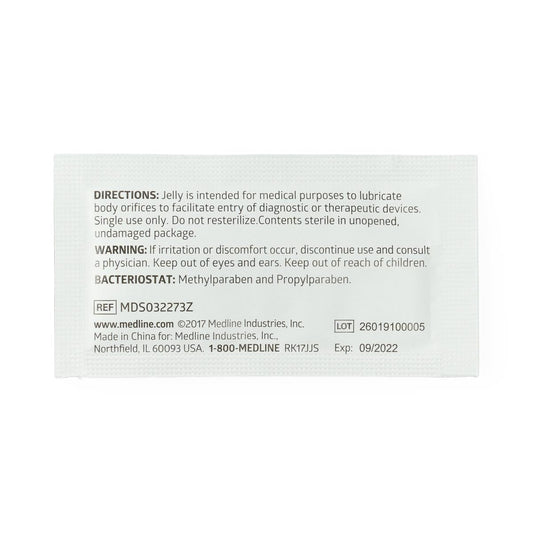 Medline Sterile Lubricating Jelly, 3 g, 144/Box, MDS032273Z - A Medi Supplies