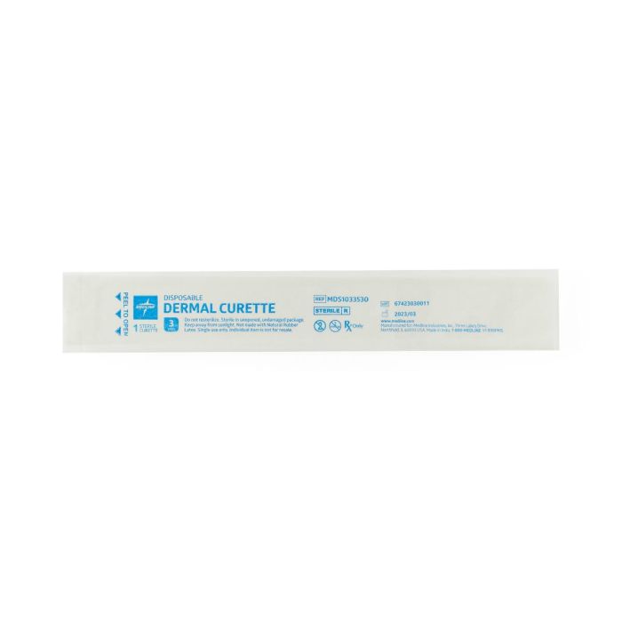 Medline Sterile Single - Use Dermal Curette, 3.0 mm, 50/BX, MDS1033530 - A Medi Supplies