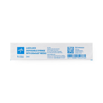 compare product Medline Syringe with Standard Hypodermic Needle, 3 cc (mL), 25G x 5/8
