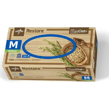 Medline Restore® Powder - Free Nitrile Exam Glove with Oatmeal, White , 10 Bx/Case - A Medi Supplies