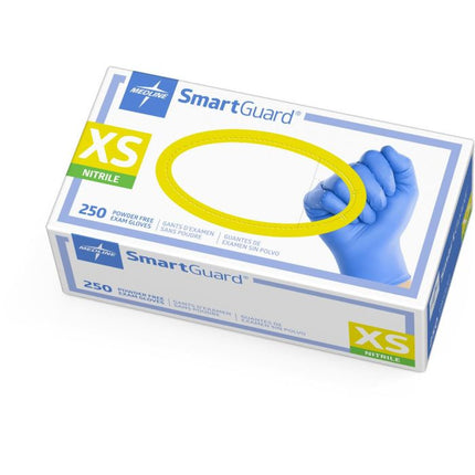 Medline SmartGuard® Powder - Free Nitrile Exam Glove, Blue - A Medi Supplies