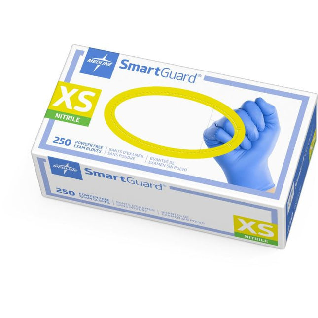Medline SmartGuard® Powder - Free Nitrile Exam Glove, Blue - A Medi Supplies