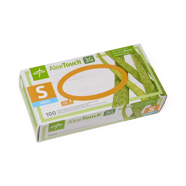 Medline AloeTouch® 3G Powder - Free Synthetic Exam Glove, Green 100/box, 10 box/case - A Medi Supplies