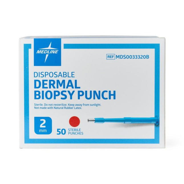 Medline Sterile Biopsy Punch, Diameter 1 mm, 50/BX, MDS0033310B