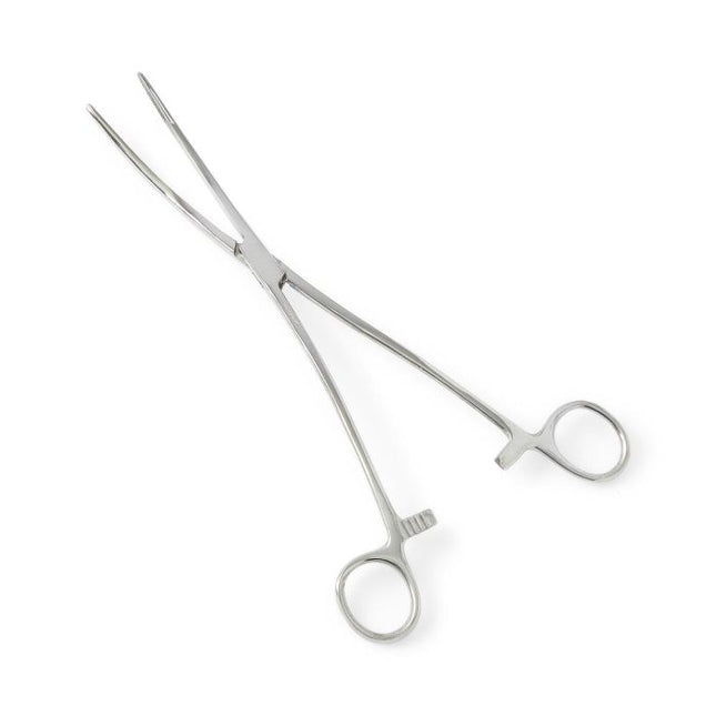 Medline Floor-Grade Bozeman Dressing Forceps, 10.5" (26.67 cm), Curved 1 EA MDS10710
