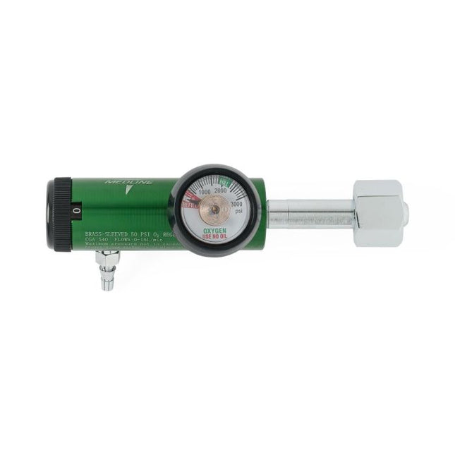 Medline Oxygen Regulator, 0-15 LPM, CGA 870 Connection, 1 EA, HCS8715MA