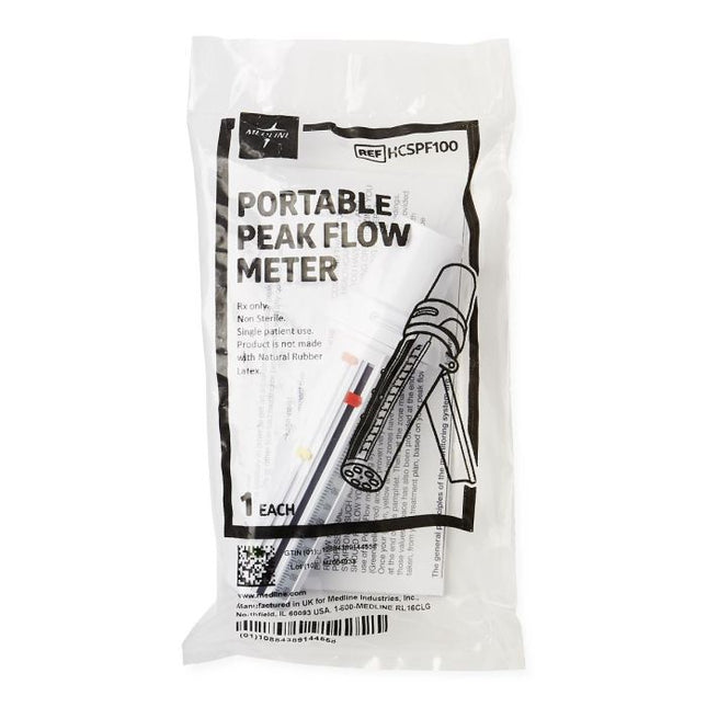 Medline Peak Flowmeter, 60 lpm to 720 lpm, 12/CS, HCSPF100