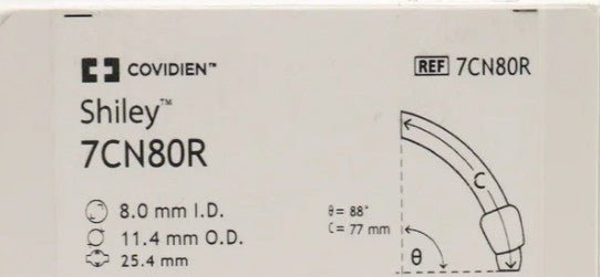 Medtronic SHILEY™ Flexible Tracheostomy Tube with TaperGuard™ Cuff with Reusable Inner Cannula, 8.0MM 1 each/box 7CN80R - A Medi Supplies