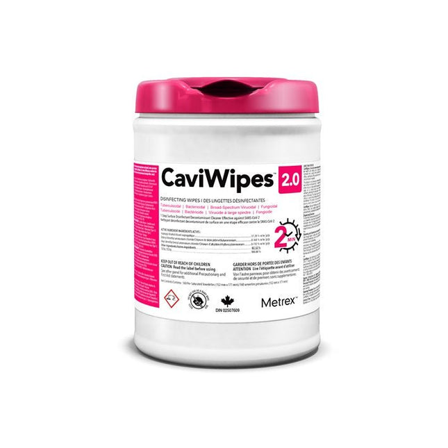 Metrex CaviWipes™ 2.0 Surface Disinfectanting Wipe 6" x 6.75", 160 each/can, 12 can/case, 11 - 1410 - A Medi Supplies