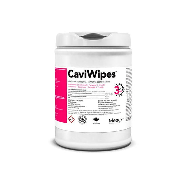 Metrex CaviWipes (6" x 6.75") Surface Disinfectanting Wipes, 160 Wipes per Canister, 12 Canister/Case 11 - 1100 - A Medi Supplies