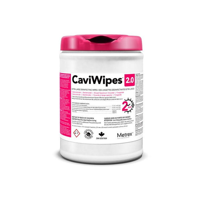 CaviWipes™ 2.0 Surface Disinfectanting Wipe 9"X12", 65 each/can, 12 can/case, 11 - 1450 - A Medi Supplies