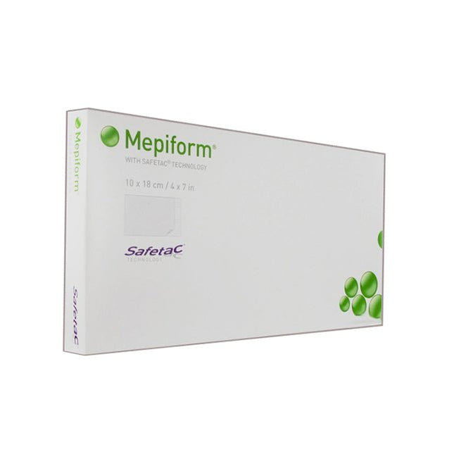 Molnlycke Health Care Mepiform Scar Care Dressing, W10cm x L18cm 5 each/box,293400 - A Medi Supplies