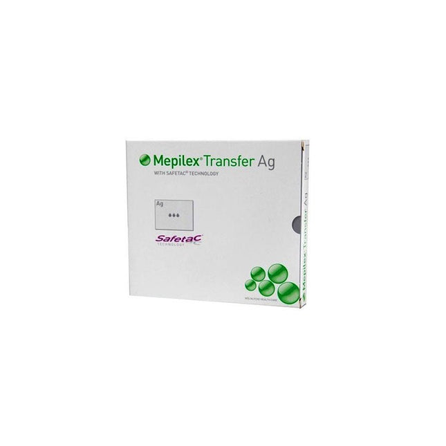 Molnlycke Health Care Mepilex® Transfer Ag Contact Layer Dressing, W12.5cm x L12.5cm 5 each/box, 10 box/case 394700 - A Medi Supplies