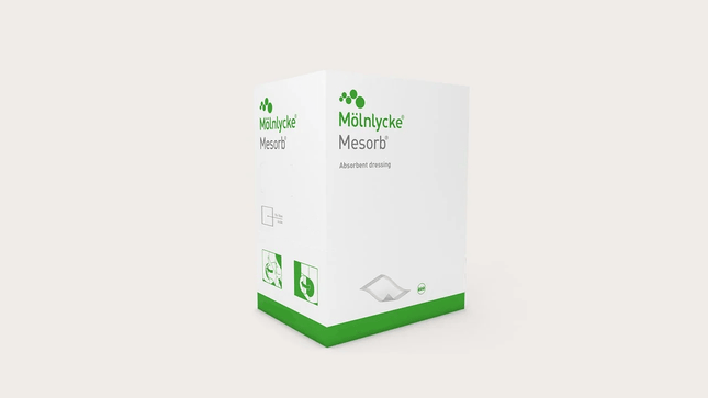 Molnlycke Health Care Mesorb Absorbent Dressing, 20cm x 30cm Wound Pad, 23cm x 30cm 30 each/box, 4 box/case 677801 - A Medi Supplies