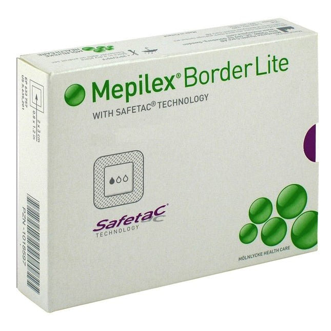 Molnlycke Mepilex® Border Lite Foam Dressing, 5cm x 12.5cm, 5 each/box, 281100 - A Medi Supplies