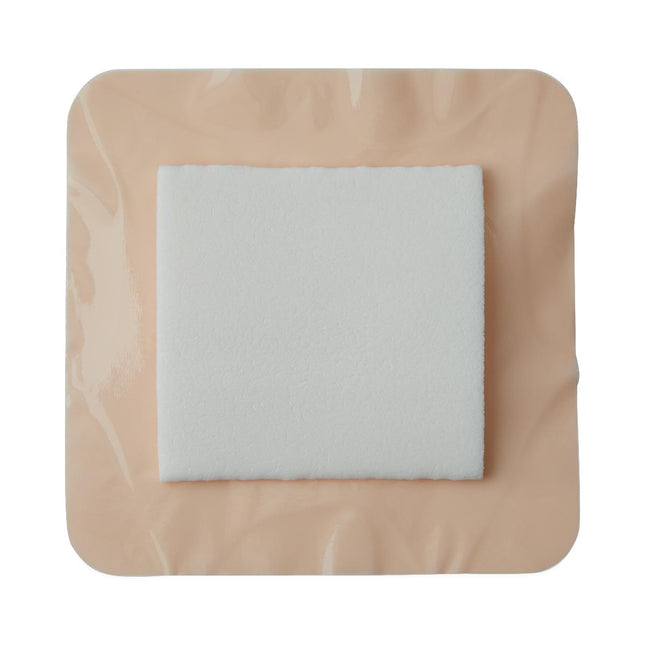 Medline Optifoam® Gentle Silicone Adhesive Foam Dressing with Border, 4" x 4" (10 cm x 10 cm) Box/10 Each  MSC2044EP