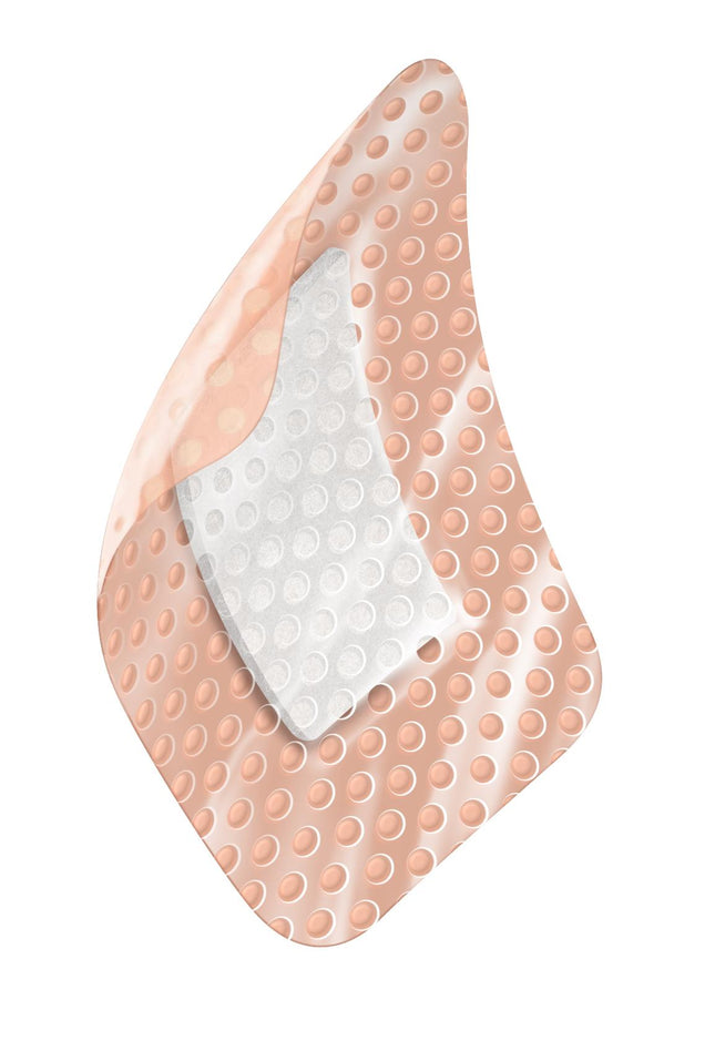 Medline Optifoam® Gentle Lite Silicone Adhesive Foam Dressing with Border, 1.5" x 2" (4 cm x 5 cm) Box/10 each MSC28162B
