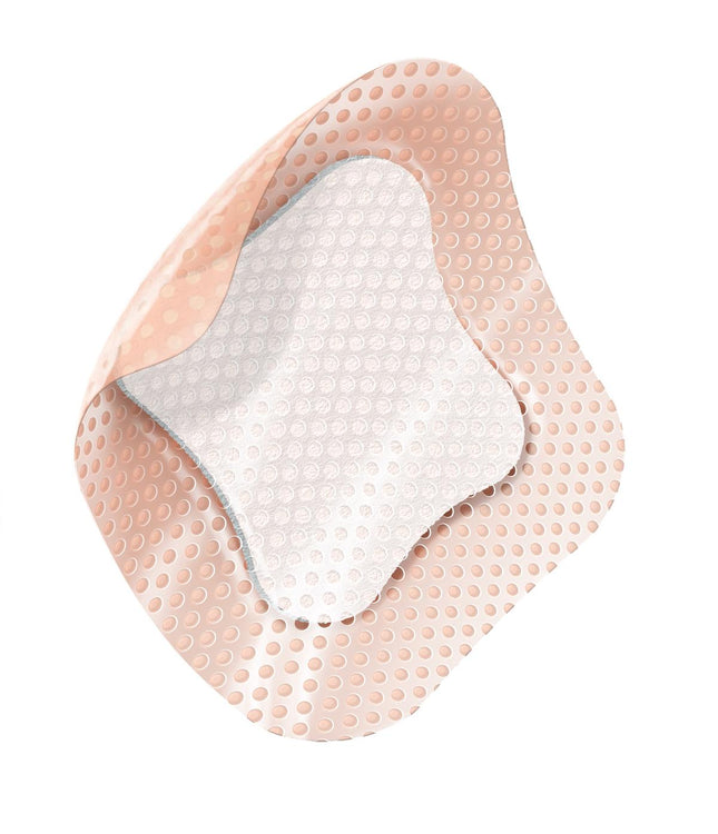 Medline Optifoam® Gentle Lite Silicone Adhesive Foam Dressing with Border, 4" x 4" (10 cm x 10 cm) Box/10 Each MSC2844B