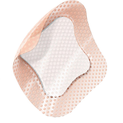 Medline Optifoam® Gentle Lite Silicone Adhesive Foam Dressing with Border, 6" x 6" (15 cm x 15 cm)  Box/10 Each MSC2866B