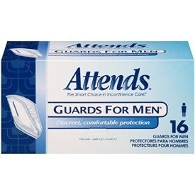 Attends Guards For MEN - Anatomical Cup Shape, 4 boxes of 16, MG0400