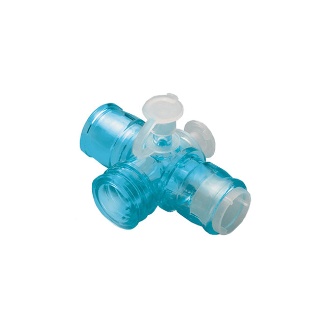 VYAIRE AirLife® Tee Valved Adapter, with Stem and Port, OD 22x22mm, ID 15mm Base 50 each/case 004050