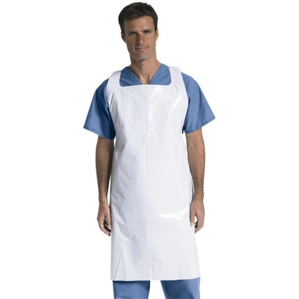 Medline Polyethylene Apron, 28" x 48", (71 cm x 122 cm) Individually Packaged, 50/Box, NON24274W