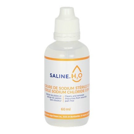 Les Eaux Saint - Leger Sodium Chloride Saline Solution 0.9%, 60 ml, Saline H2O 48 each/case 6048SAL - A Medi Supplies