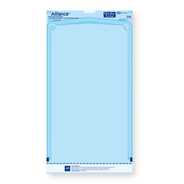 Alliance™ Self-Sealing Steam Sterilization Pouch, Class 4, 7.5" x 13" (19 cm x 33 cm), 200/Box, SCL2