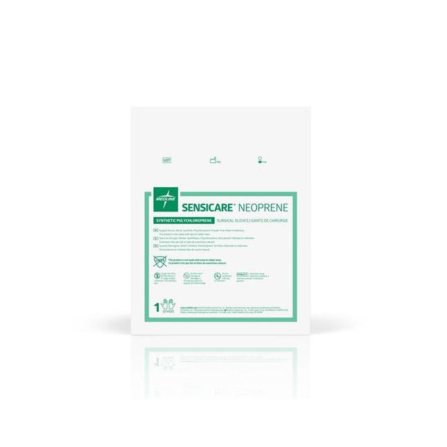 Medline SensiCare® Sterile Powder-Free Neoprene Surgical Glove, Brown