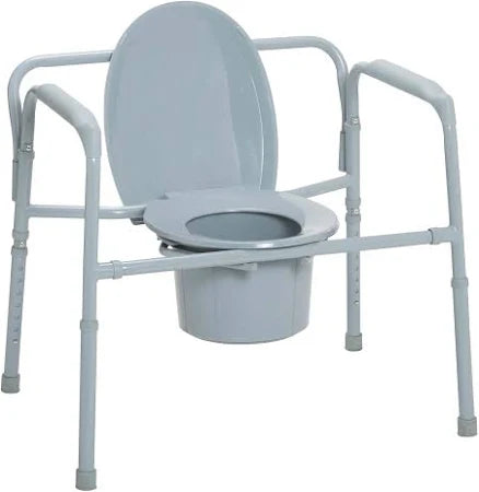 Drive Medical Heavy Duty Bariatric Folding Bedside Commode Chair, 1 Each, 11117N-1
