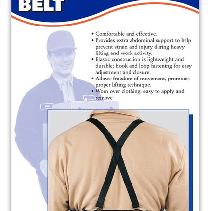 Airway Champion Med Support Industrial Belt W/ Shoulder Straps L (36-42" Waist) White Latex-free, 1 Each, 0205WH-L