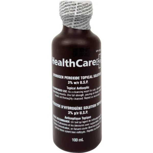 Hydrogen Peroxide, 3%, 100 mL, Bottle, 12/Case, SHP100