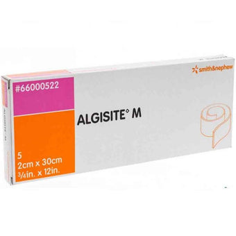 compare product Smith & Nephew ALGISITE™ M Calcium Alginate Dressing, 2cm x 30cm 5 each/box, 20 box/case 66000522