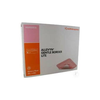 compare product Smith & Nephew Allevyn Gentle Border Lite Hydrocellular Foam Dressing, Silicone Gel Adhesive, 10cm X 10cm 10 each/box, 66800835