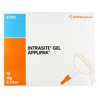 compare product Smith & Nephew INTRASITE Gel Interactive Amorphous Hydrogel, 15g Applipak Container 10 each/box, 7311