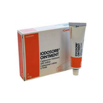compare product Smith & Nephew IODOSORB™ Cadexomer Iodine Ointment, 20gm, Tube 2 each/box, 120 box/case 66060631