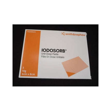 Smith & Nephew IODOSORB™ Cadexomer Iodine Paste Dressing, 6cm x 8cm, 3 each/box, 102 box/case 66060634 - A Medi Supplies