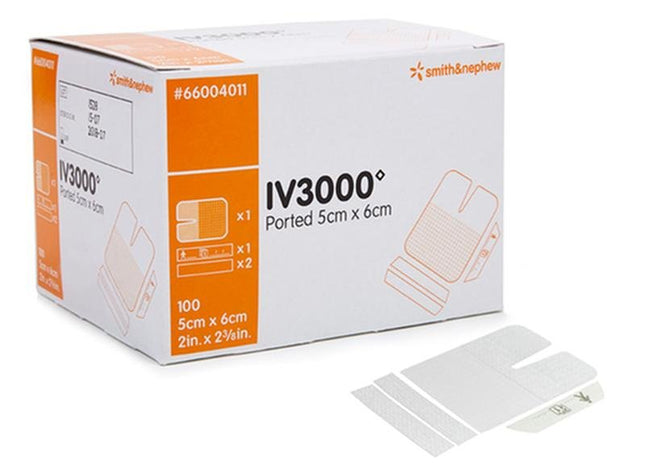 Smith & Nephew IV3000™ 1 Hand Catheter Dressing, Moisture Responsive, Size 5cm X 6cm, 100/Box, 66004011 - A Medi Supplies