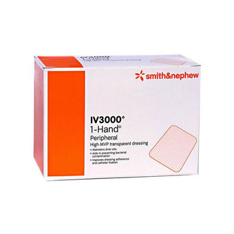 compare product Smith & Nephew IV3000 Transparent Film Dressing 8.5cm x 6cm, 100 each/box, 4924