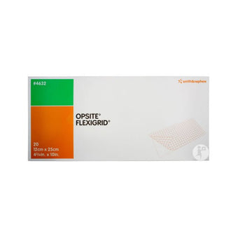 compare product Smith & Nephew OPSITE™ FLEXIGRID™ Transparent Adhesive Film Dressing, Moisture Vapor Permeable, 12cm x 25cm 20 each/box, 4632