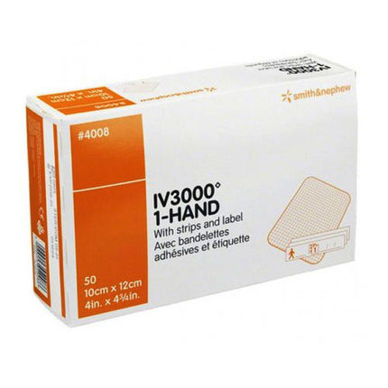 Smith & Nephew IV3000 1 Hand Catheter Dressing, Moisture Responsive 100 each/box, 20 box/case 	 4006
