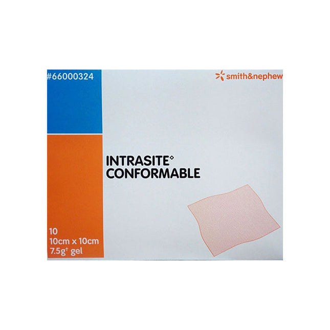 Smith & Nephew Intrasite Hydrogel Dressing, W10cm x L10cm 10 each/box, 12 box/case 66000324